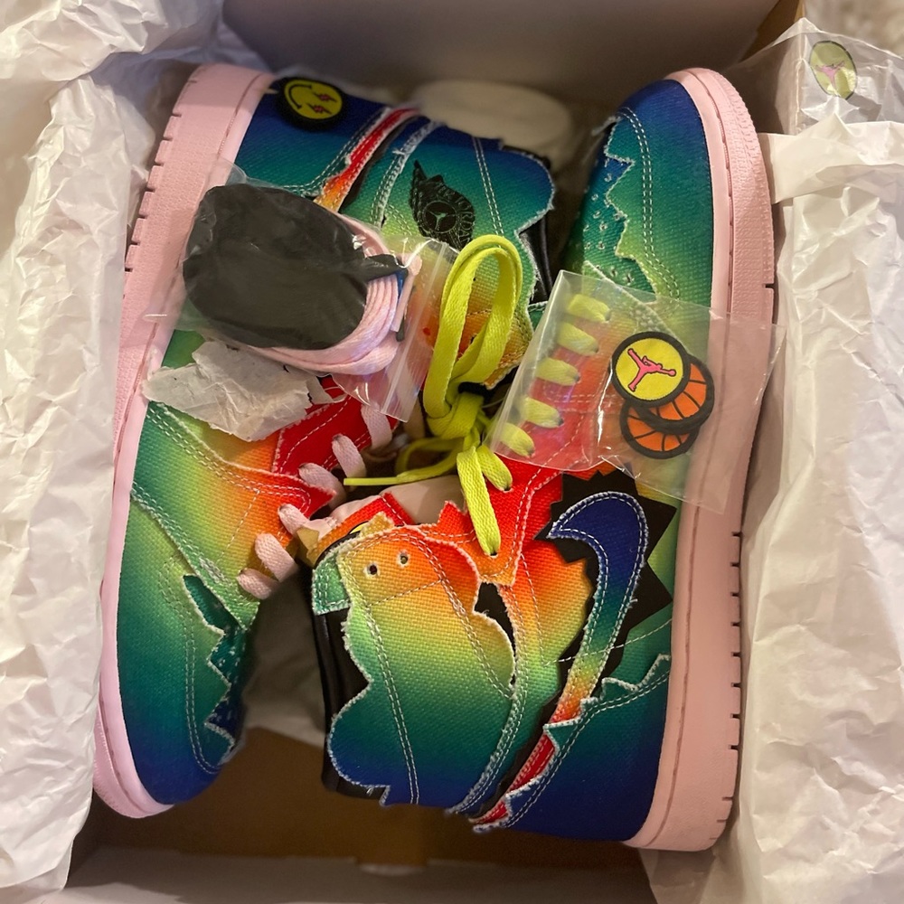 Nike J. Balvin x Air Jordan 1 Retro OG High 'Colores Y Vibras' DC3481-900 - 10.5 - Picture 12 of 14